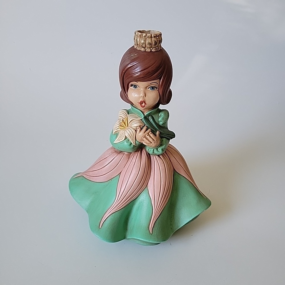 Vintage 60s Atlantic Mold‎ Ceramic Caroler Figurine Signed Hand Painted Holiday